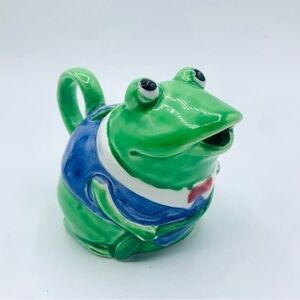 Vintage Mary Ann Baker Hand Painted Frogs Creamer Pitcher